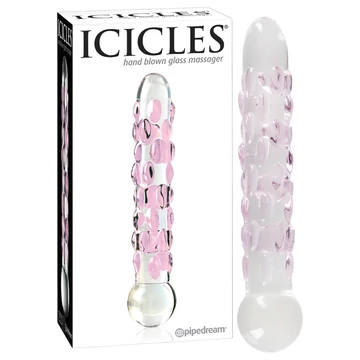 Icicles No. 7 - perlové sklenené dildo