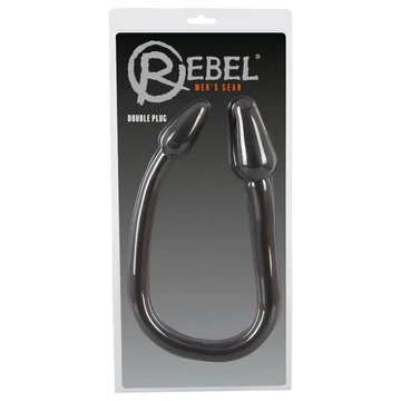 Rebel Double Plug - dvojitý anál kužeľ (čierny)