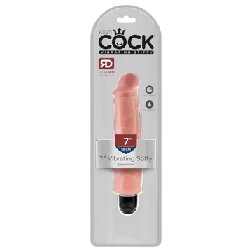 King Cock 7 Stiffy - vodeodolný realistický vibrátor (18 cm) - prírodný vzhľad