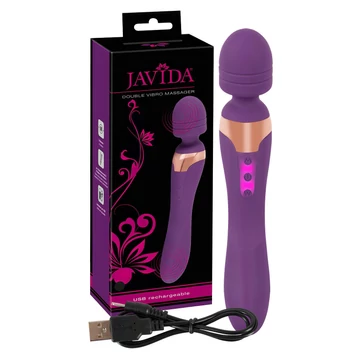 Javida Double – vibračný masér (fialový)