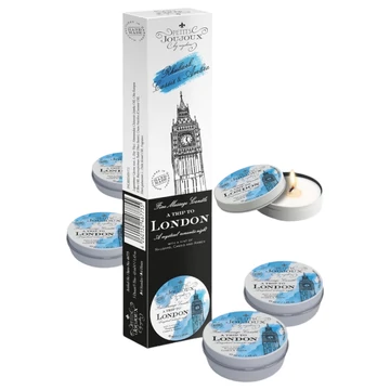 Petits Joujoux London masážna sviečka - rebarbora-ambra (5x43ml)