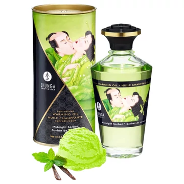 Shunga - hrejivý masážny olej - polnočný sorbet (100ml)