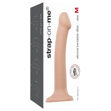 Strap-on-me M - dvojitý realistický dildo - stredný (naturálny)