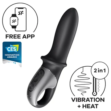 Satisfyer Horúca vášeň - inteligentný ohrievací análny vibrátor (čierny)