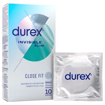 Durex Invisible Slim - tenké kondómy (10 ks)