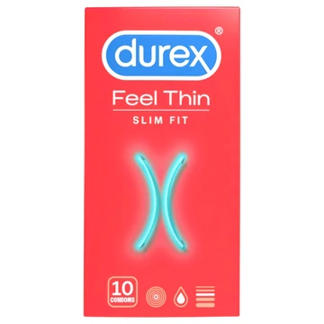 Durex Feel Thin Slim Fit - skutočný pocit kondóm (10 ks)