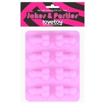Formička na ľad v tvare penisu (ružová)