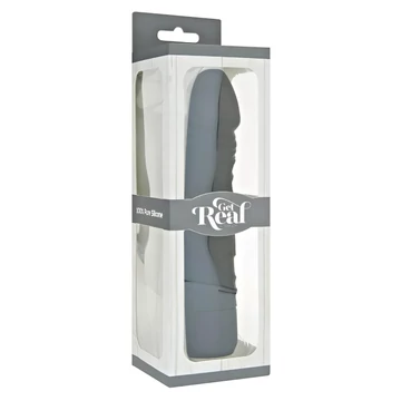 Klasický Real - realistický silikónový vibrátor (čierny)