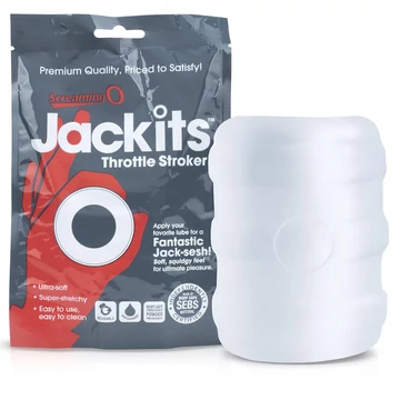 Screaming Jackits - masturbátor, krúžok a napinák (priehľadný)