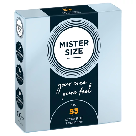 Mister Size tenké kondómy - 53mm (3ks)