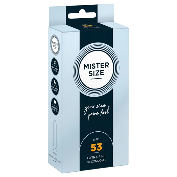 Mister Size tenké kondómy - 53mm (10ks)