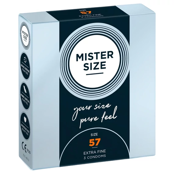 Mister Size tenké kondómy - 57mm (3ks)