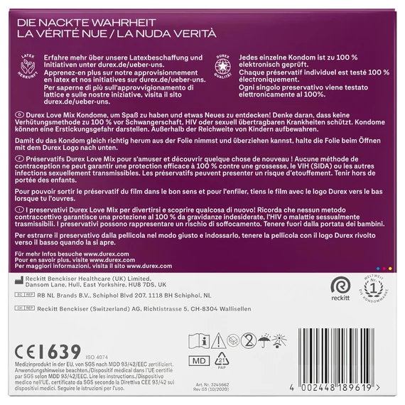 Durex Love Mix - balíček kondómov (40 ks)