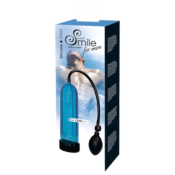 SMILE Cool - modrá vákuová pumpa na zintenzívnenie potešenia