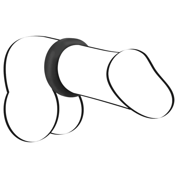 Black Velvet - hrubostenný krúžok na penis (2,6 cm) - čierny
