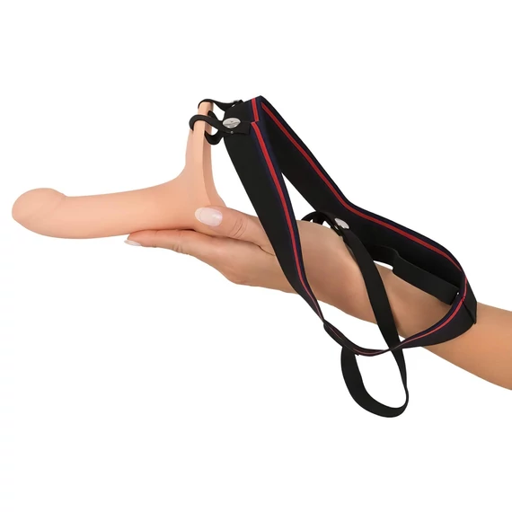 You2Toys - Nastaviteľný dutý strap-on dildó (stredný) - prírodný