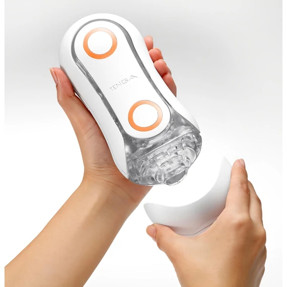 TENGA Flip Orb Crash - super masturbátor (oranžovo-biely)