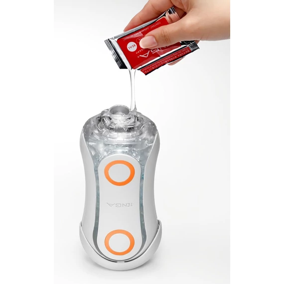 TENGA Flip Orb Crash - super masturbátor (oranžovo-biely)