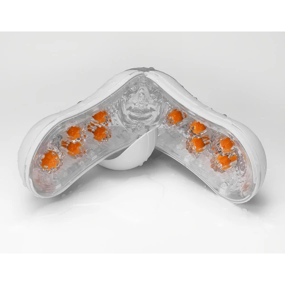 TENGA Flip Orb Crash - super masturbátor (oranžovo-biely)