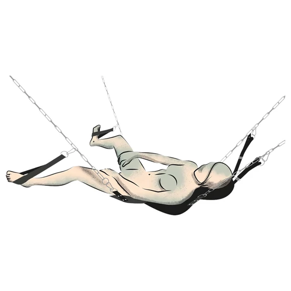 You2Toys Sex Swing - erotická hojdačka (čierna)
