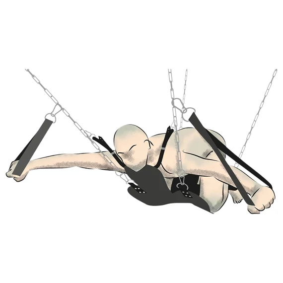 You2Toys Sex Swing - erotická hojdačka (čierna)