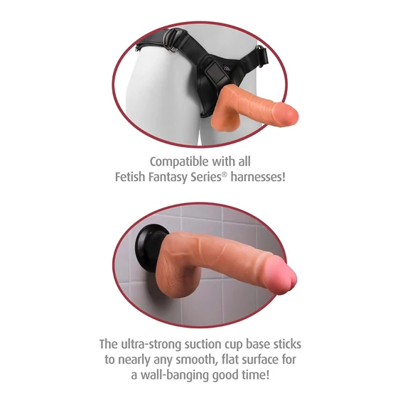 Real Feel Deluxe No.12 - realistický vibrátor s semenníkmi (prírodný)