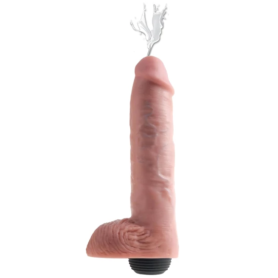 King Cock 11 - realistický striekajúci dildo (28 cm) - prírodný