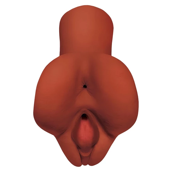 PDX Vyberte svoje potešenie - 2v1 realistický masturbátor (hnedý)
