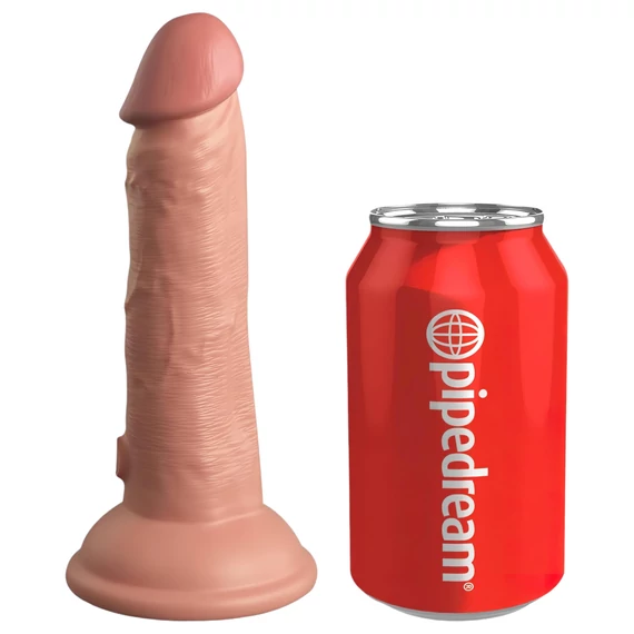 King Cock Elite 6 - realistický vibrátor s prísavkou (15 cm) - prírodný