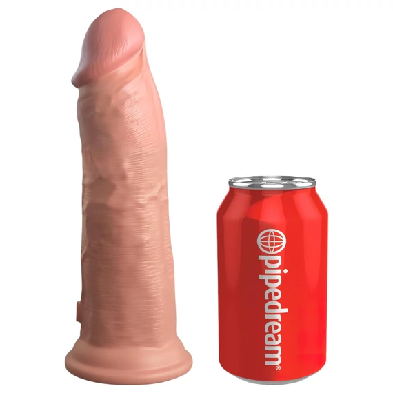King Cock Elite 8 - realistický vibrátor s prísavkou (20 cm) - naturálny