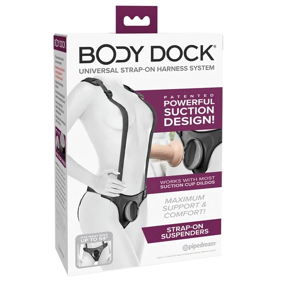 Body Dock - pás s popruhmi (čierny)