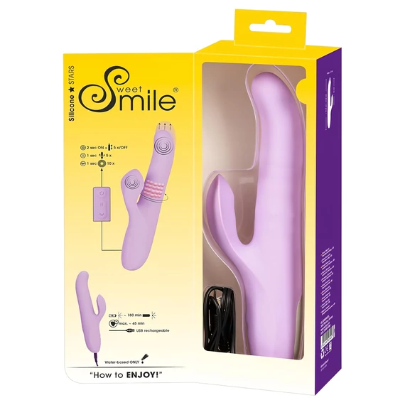 SMILE Thrusting - vibračný stimulátor s rotáciou a pulzáciou (fialový)