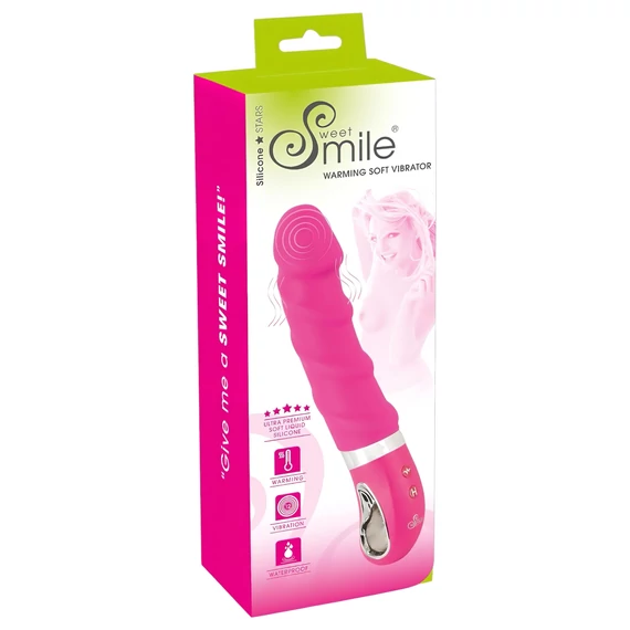 SMILE Soft - nabíjací vibrátor s ohrevom (ružový)