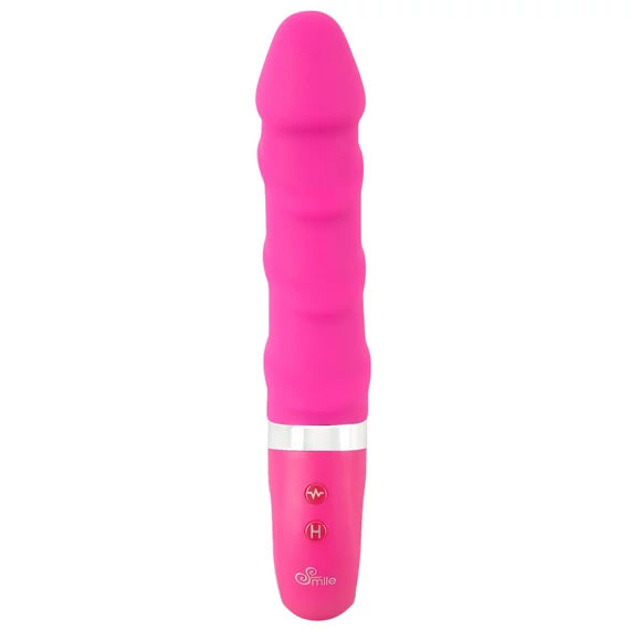 SMILE Soft - nabíjací vibrátor s ohrevom (ružový)