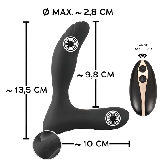 ANOS RC - nabíjací rádiový čierny prostatický vibrátor
