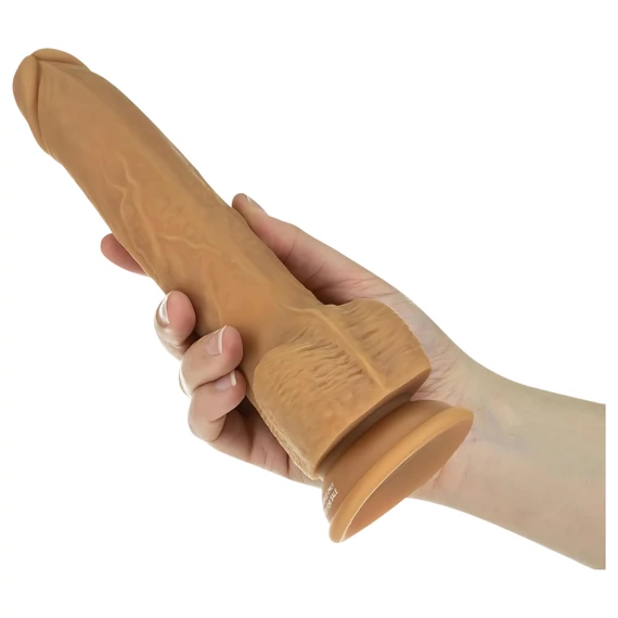 Naked Addiction Thrust 9 - rádiový, pulzujúci vibrátor - tmavý (23 cm)