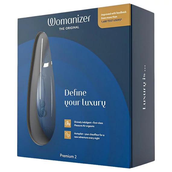 Womanizer Premium 2 - modrá klitorisová stimulácia vzduchom