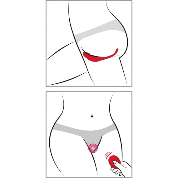 SMILE Slim Panty - bezdrôtový vibračný stimulátor (červený)