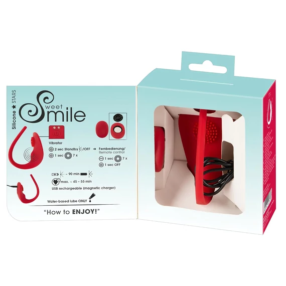 SMILE Slim Panty - bezdrôtový vibračný stimulátor (červený)