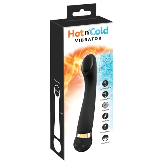 Hot 'n Cold - akumulátorový vibrátor na bod G (čierny)