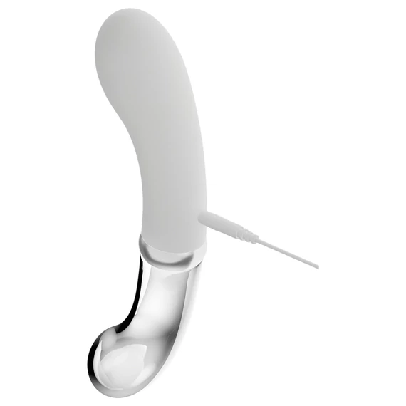 You2toys Liaison - LED vibrátor zo silikónu a skla (priehľadná biela)