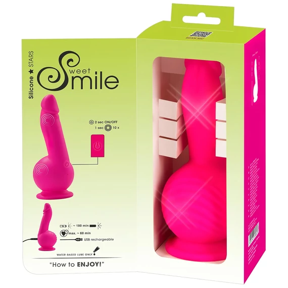 SMILE Powerful - výkonný, 2-motorový prísavkový vibrátor (ružový)