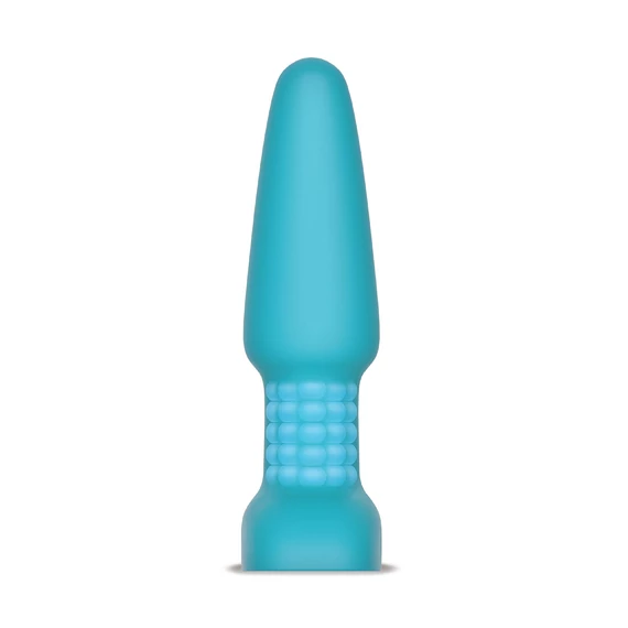 b-Vibe - rotačný análny vibrátor s perličkami (tyrkysový)