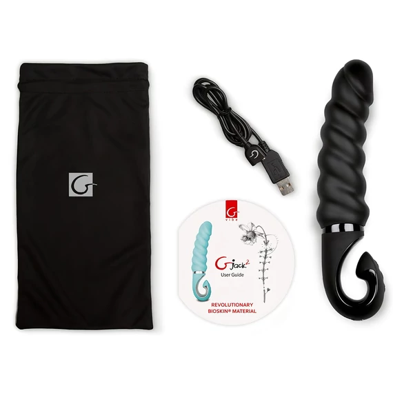 Gvibe G-jack 2: Nabíjací vodotesný silikónový vibrátor (čierny)