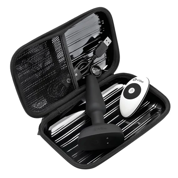b-Vibe Trio - 3-motorový análny vibrátor (čierny)