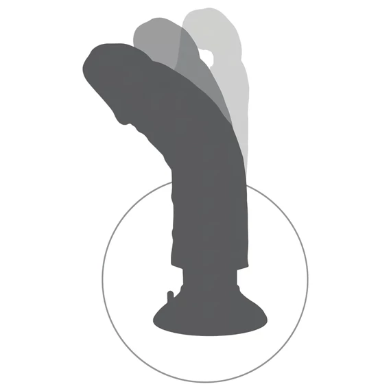 King Cock 7 prísavný vibrátor (18 cm) - prírodný