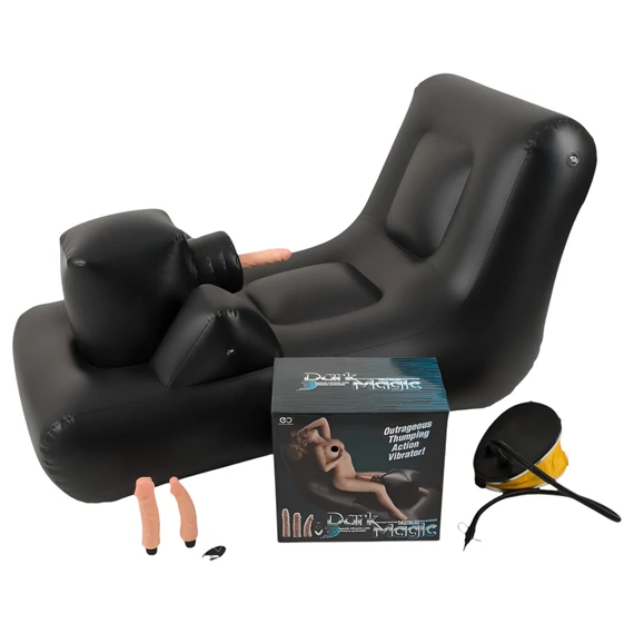 Tmavá mágia - elektrická sex-strojová posteľ (čierna)