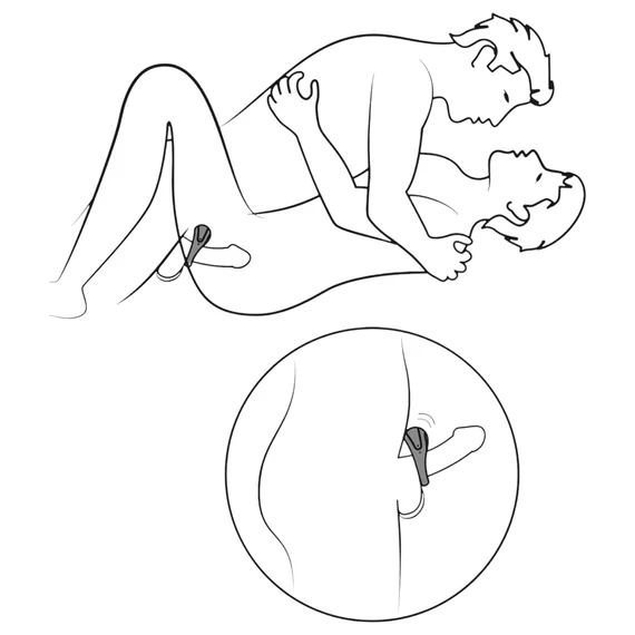 Hot Octopuss Atom - vibračný krúžok na penis (čierny)