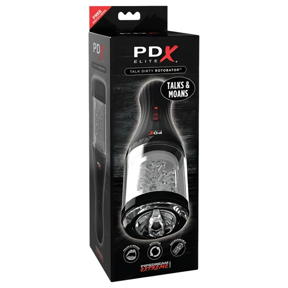PDX Elite Rotobator - umelá vagína (priesvitná-čierna)
