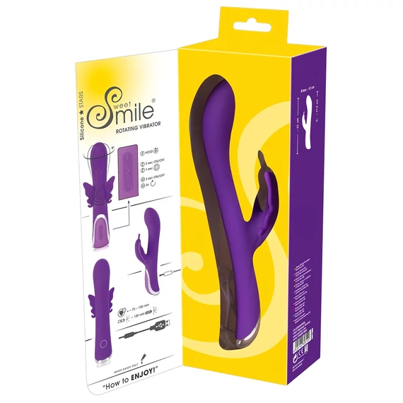 SMILE Rotujúci Turbo - vibrátor s otočnou hlavou (fialový)